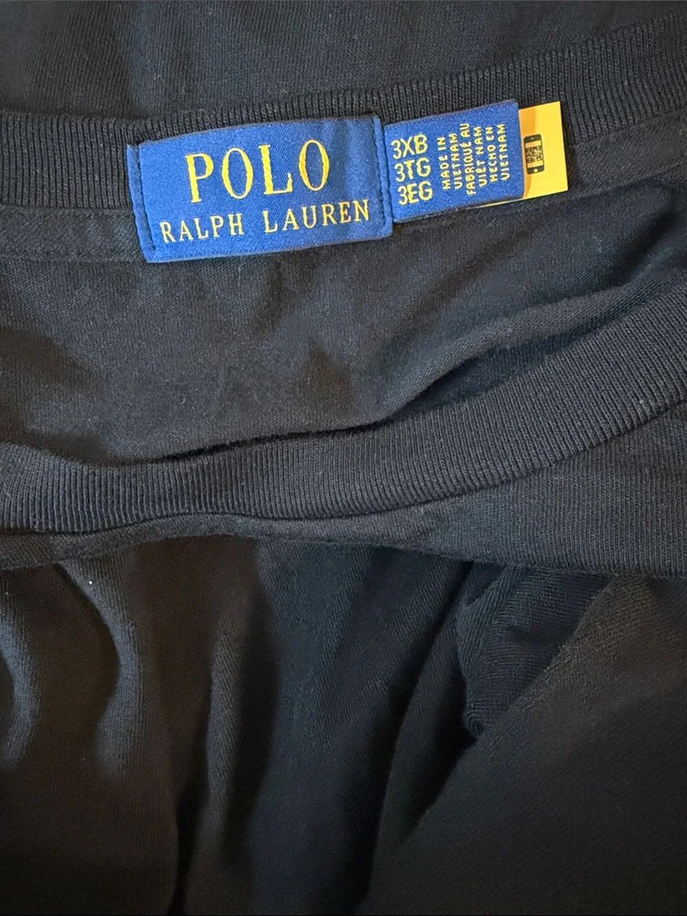 Polo by Ralph Lauren Black Short-Sleeve Tee with Red POLO Motor Sport Logo